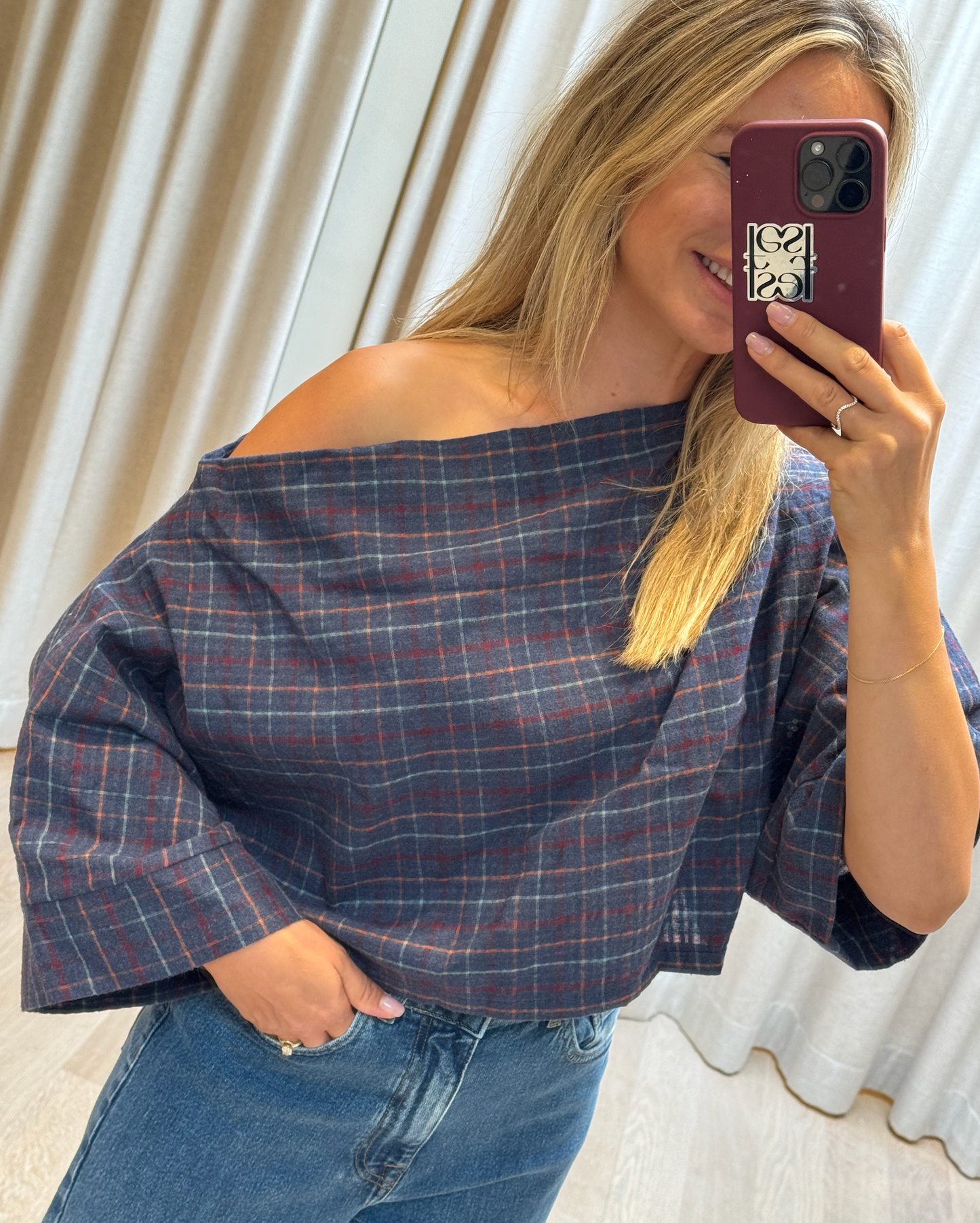 Blouse Carré Bleu