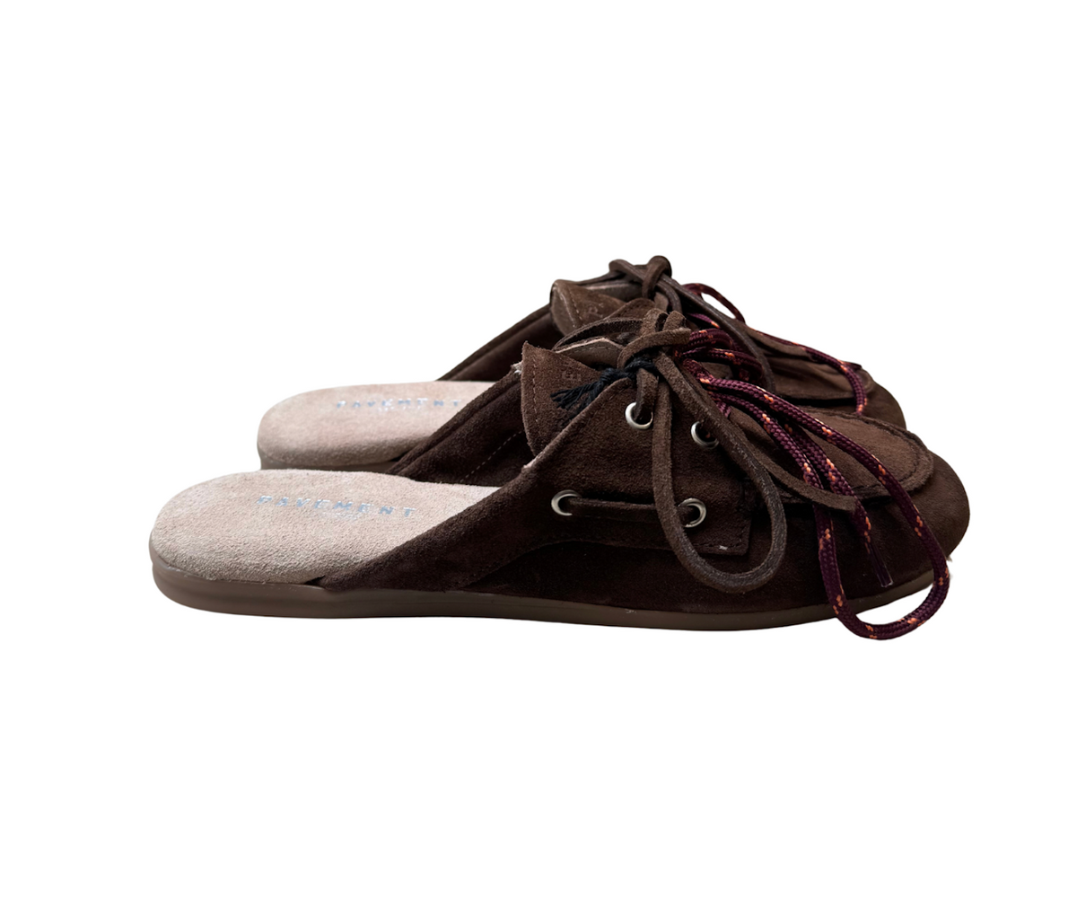 Yasma lace Brown suede