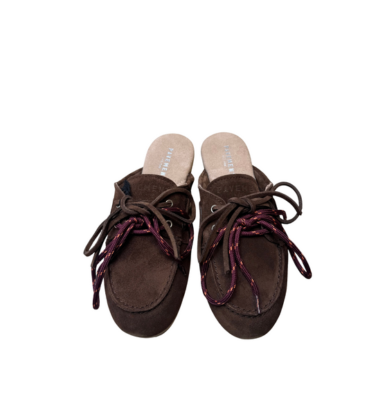 Yasma lace Brown suede