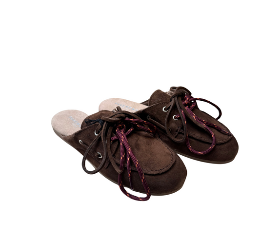 Yasma lace Brown suede