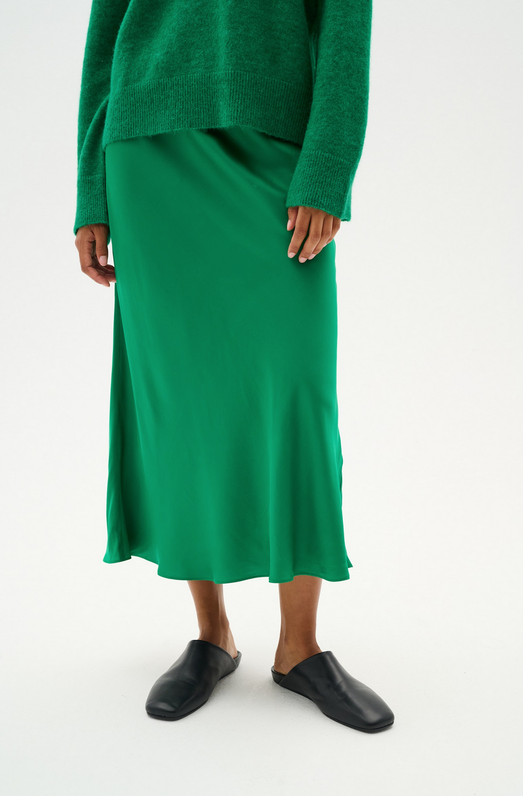 Cass skirt Kale green