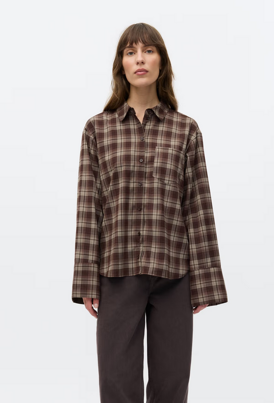 Web Shirt Chocolate check