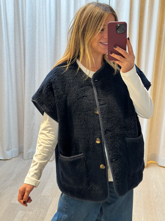 Teddy Vest Navy