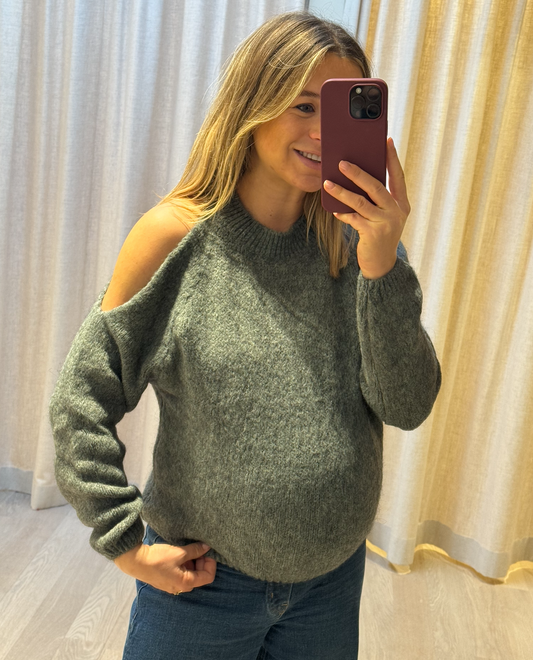 Asymmetric sweater 658 Anthracite