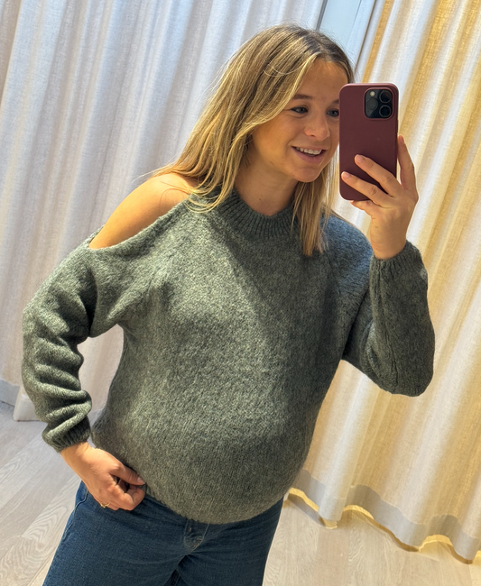 Asymmetric sweater 658 Anthracite