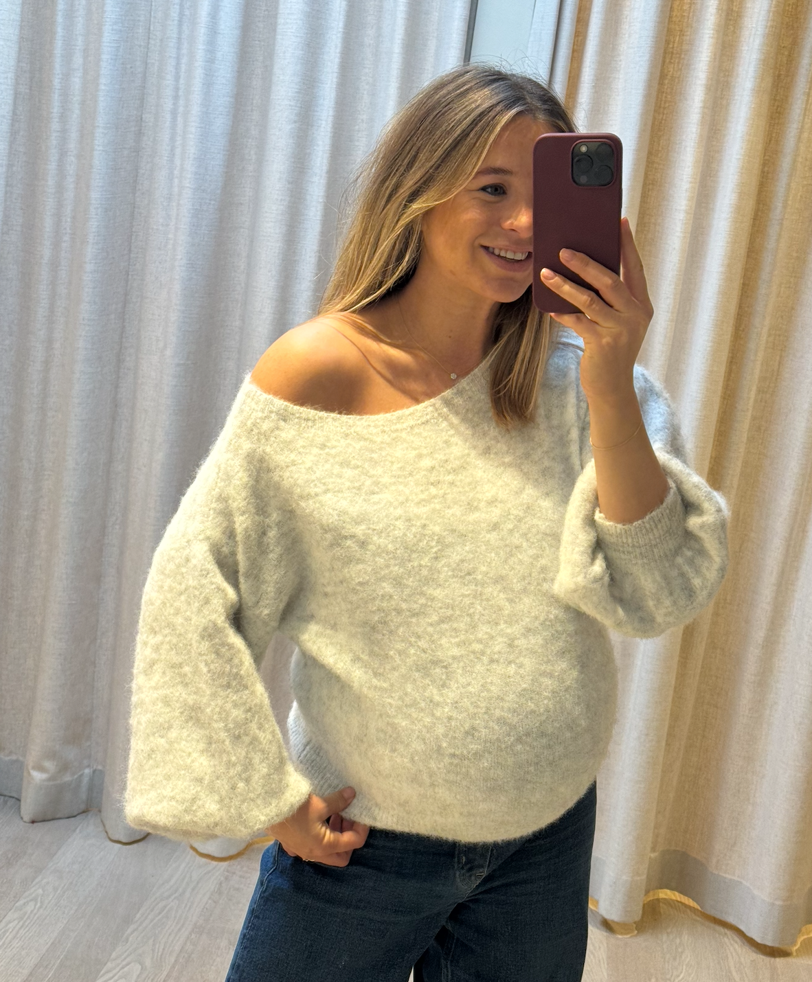 Asymmetric sweater Light Grey