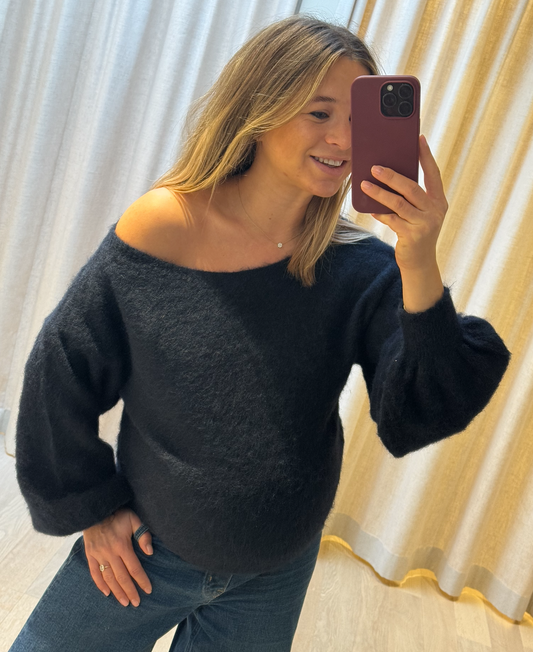 Asymmetric sweater Navy