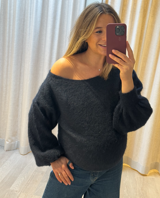 Asymmetric sweater Navy