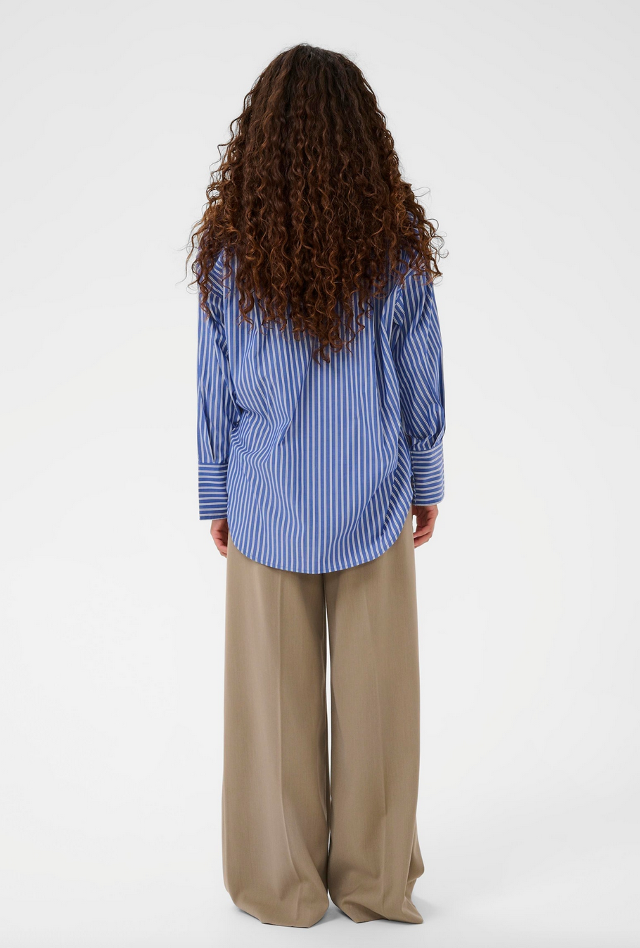 Calken shirt LS Navy stripe