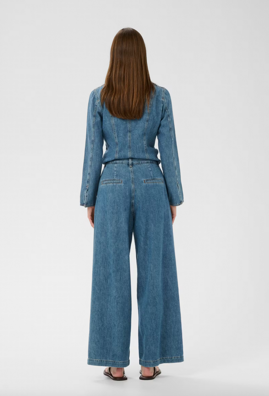 Dophina Wide Pants Medium blue denim