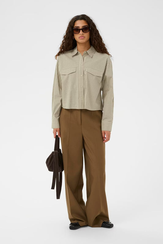 Sivah shirt LS Parchment check