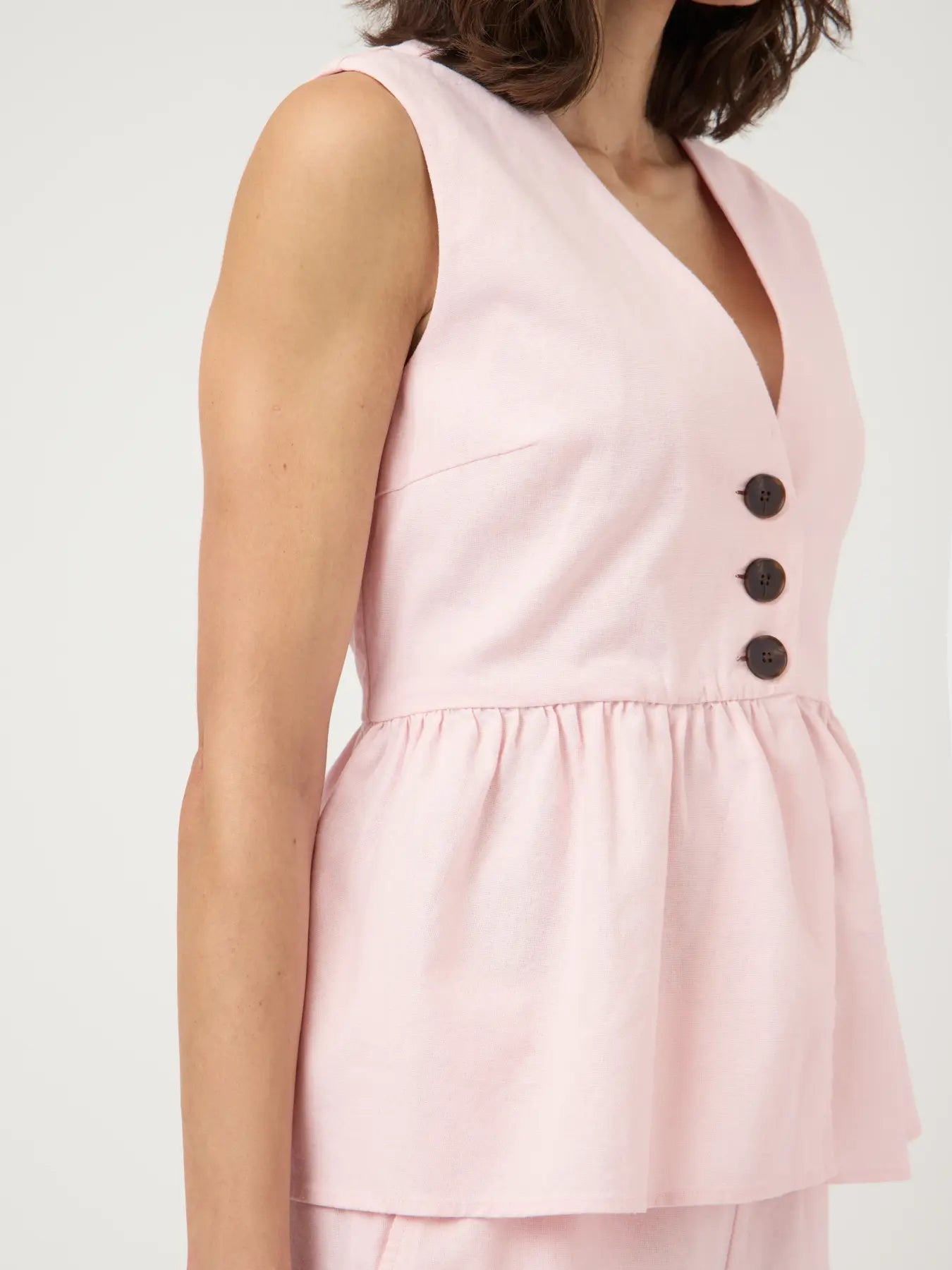 Strima SL linen blend top Ballerina
