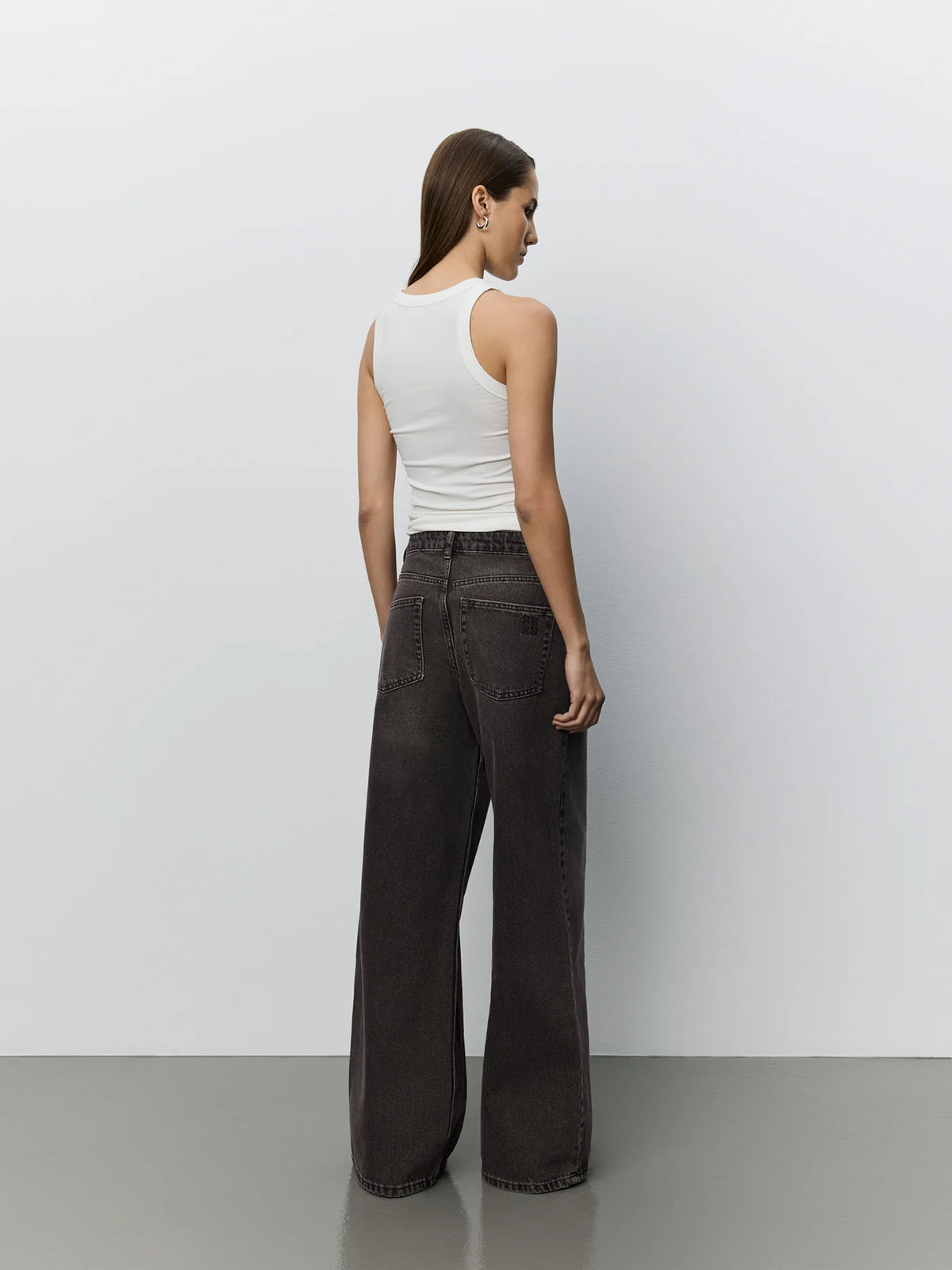 Venice Mid Waist Jeans Dark plum