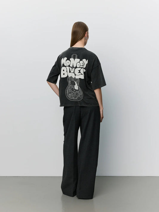 Vera boxy T-shirt Washed black