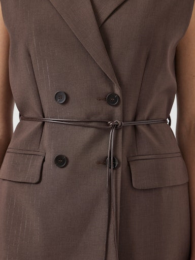 Shimma waistcoat Chocolate brown