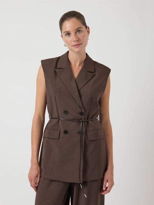 Shimma waistcoat Chocolate