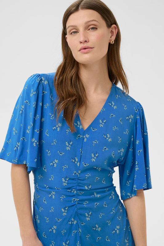 Arjana ruching dress Regetta disty print