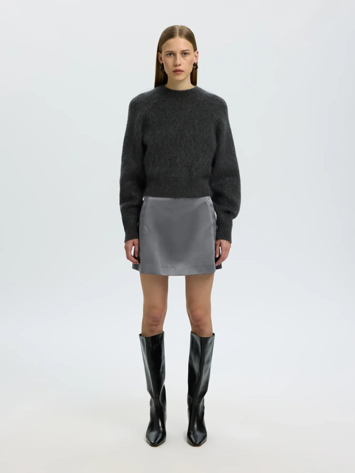 Athena mw short skirt Asphalt