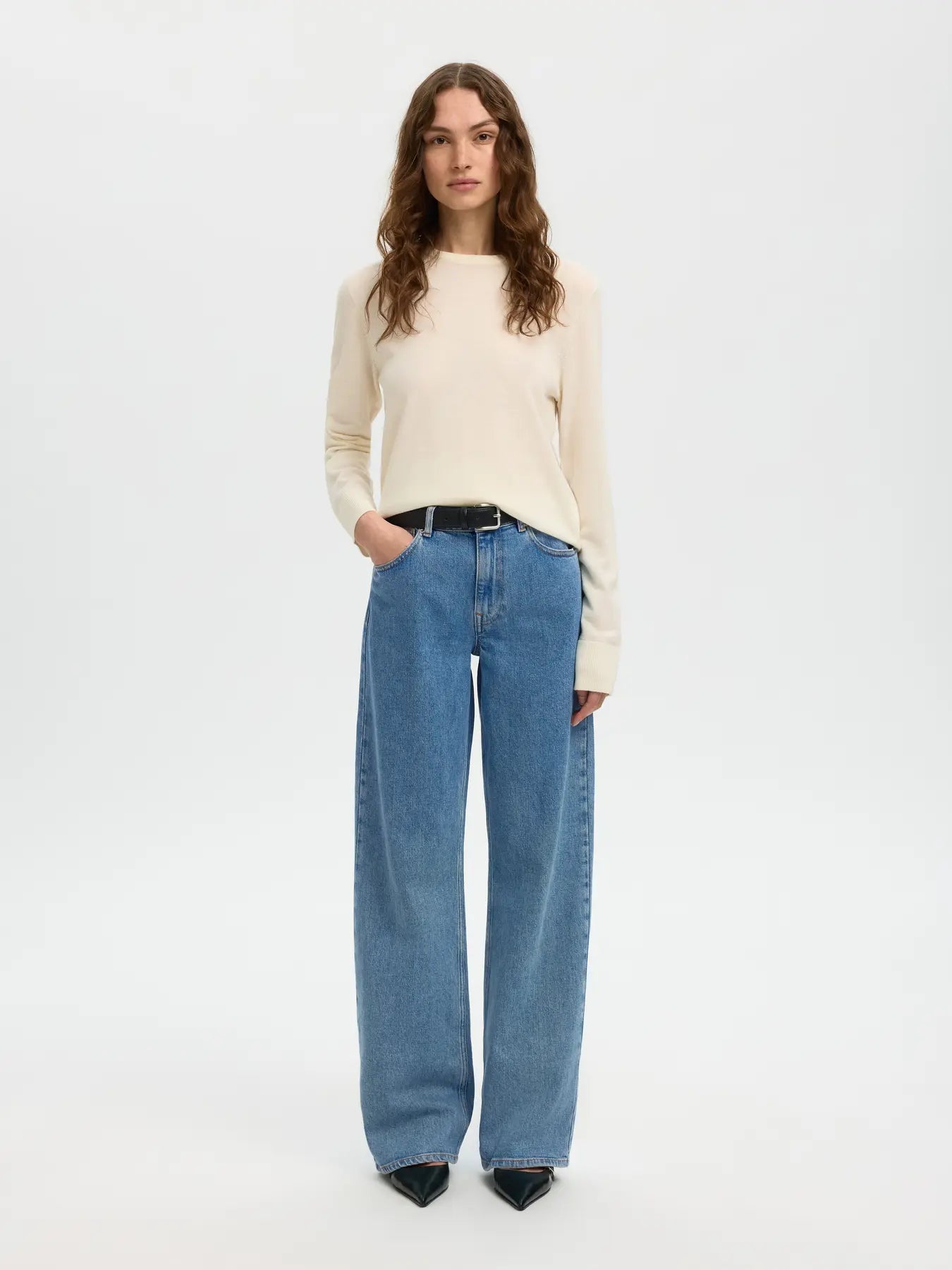 Wide Bea-Kori HW jeans Medium blue denim