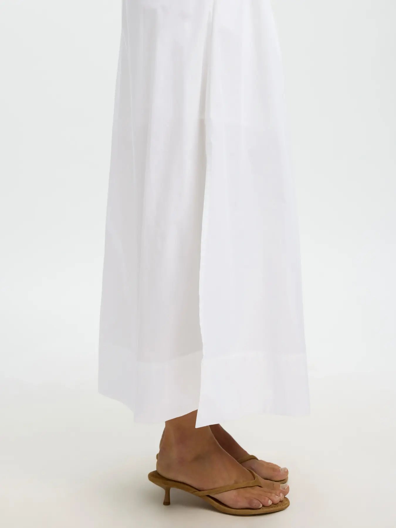 Blair HW ankle slit skirt Bright white
