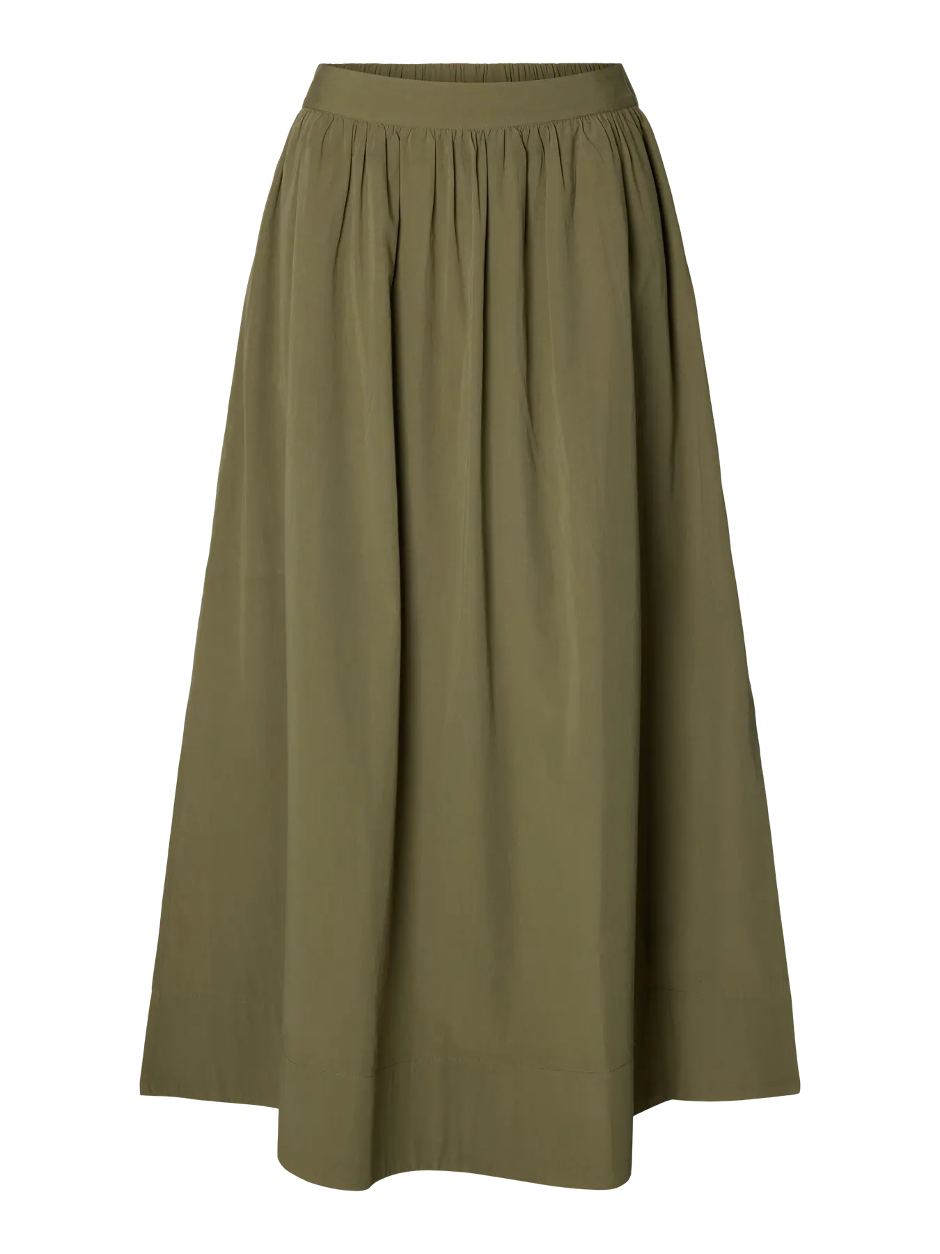 Blair HW ankle slit skirt Deep lichen green