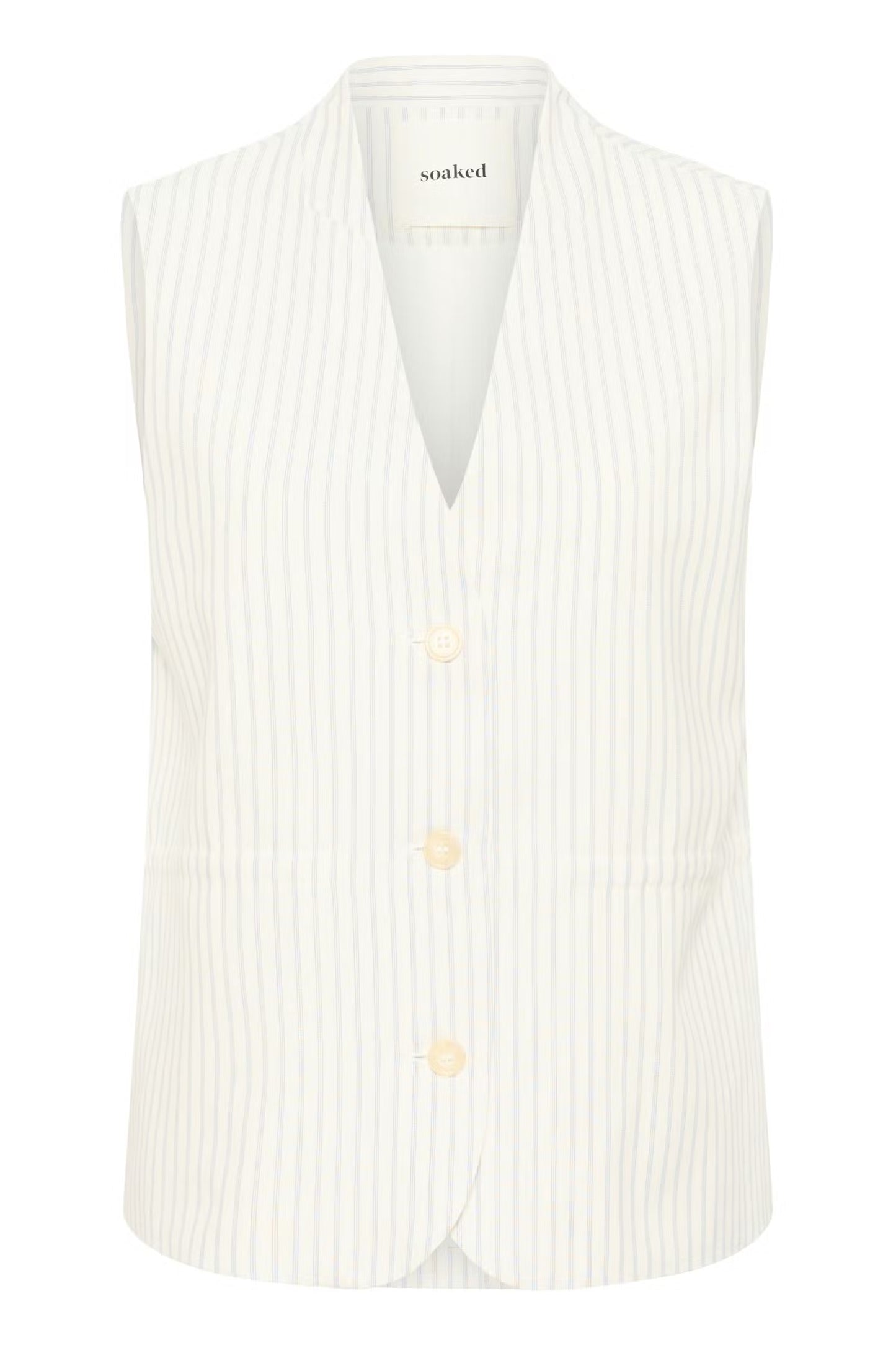 Candela waistcoat White/ blue stripes