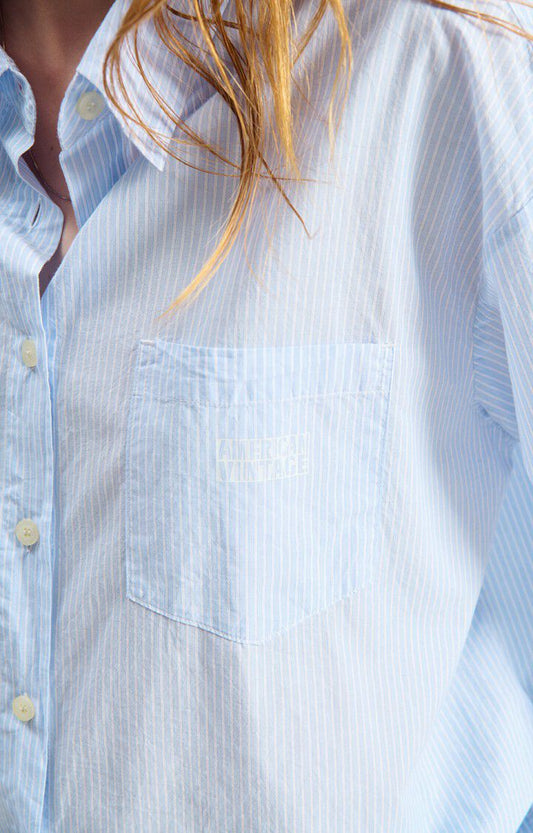Chemise ample Eluabird Bleu/ blanc