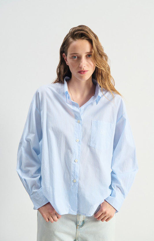 Chemise ample Eluabird Bleu/ blanc