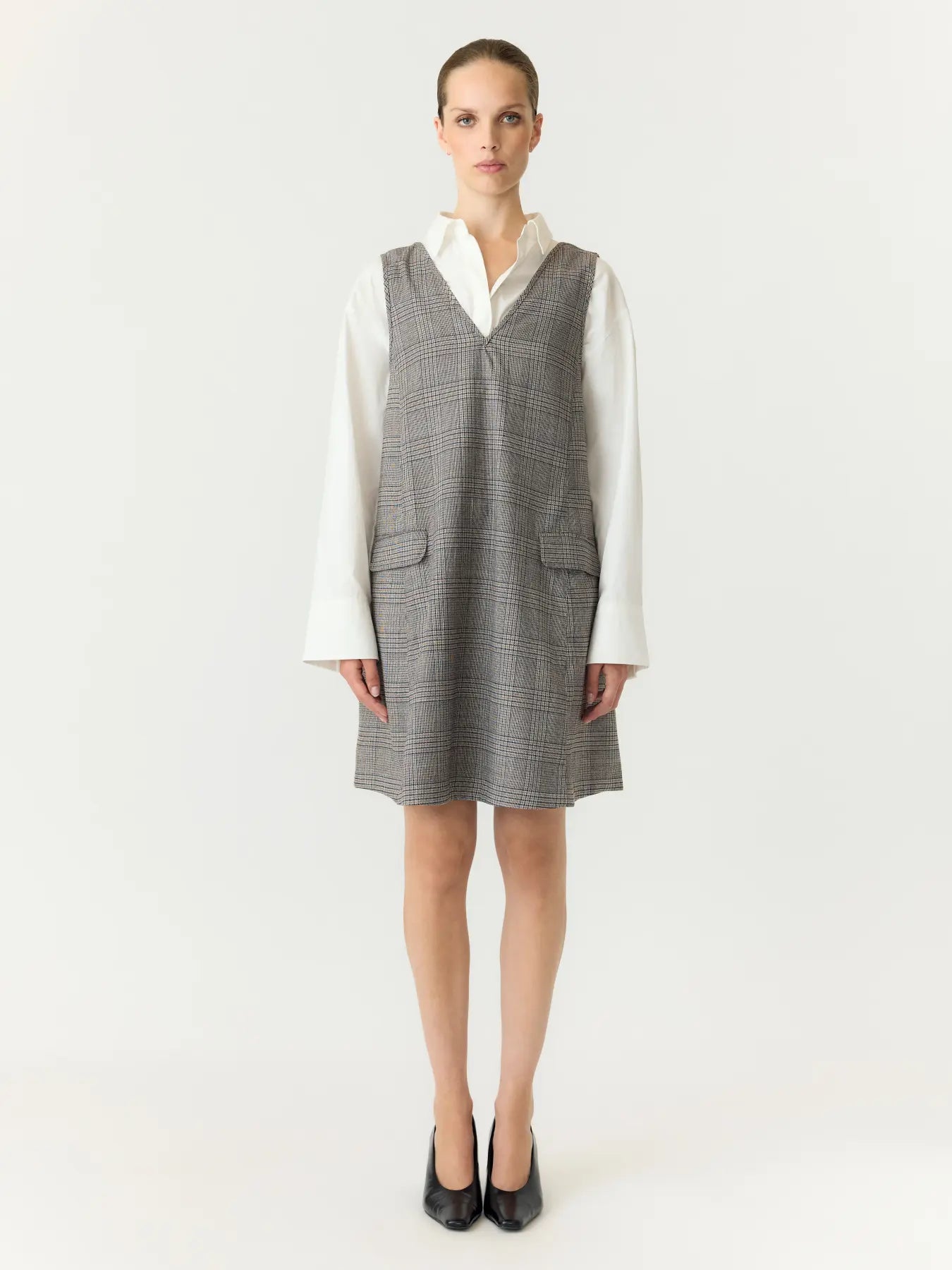Dakota SL wide spencer dress Checks