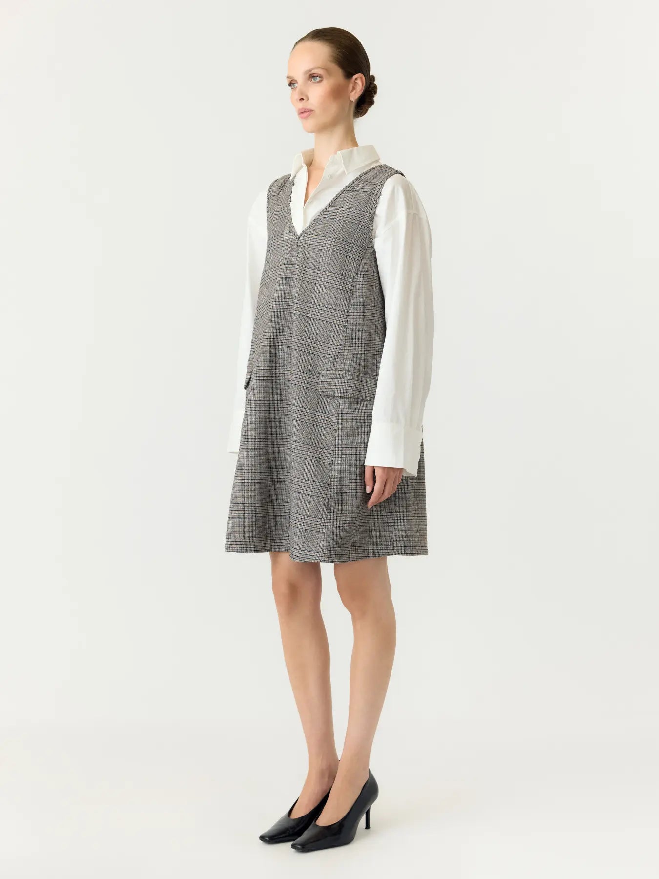 Dakota SL wide spencer dress Checks