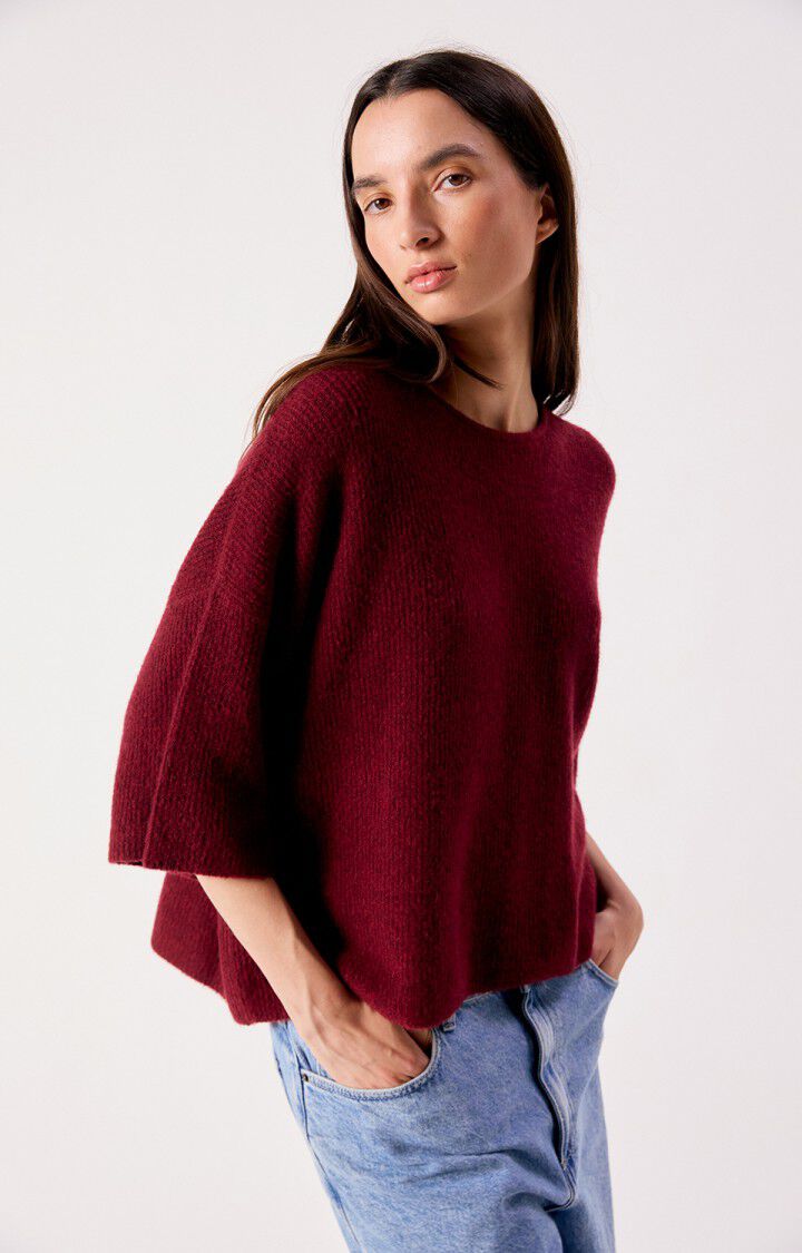 Dam pull ample col rond Cerise