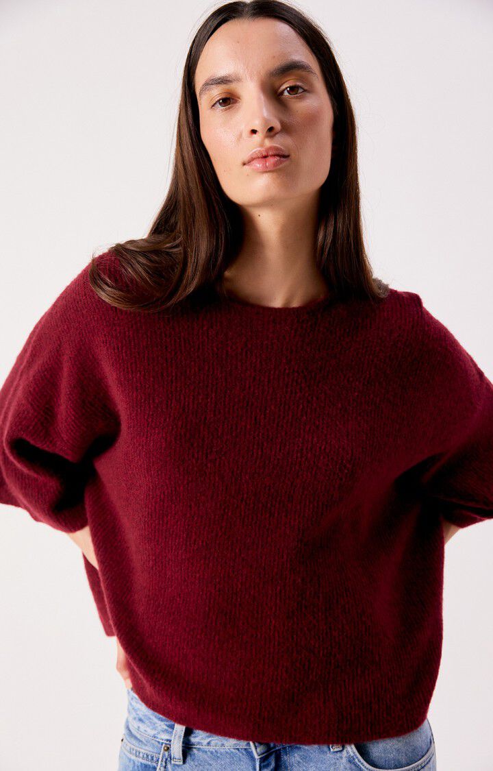 Dam pull ample col rond Cerise