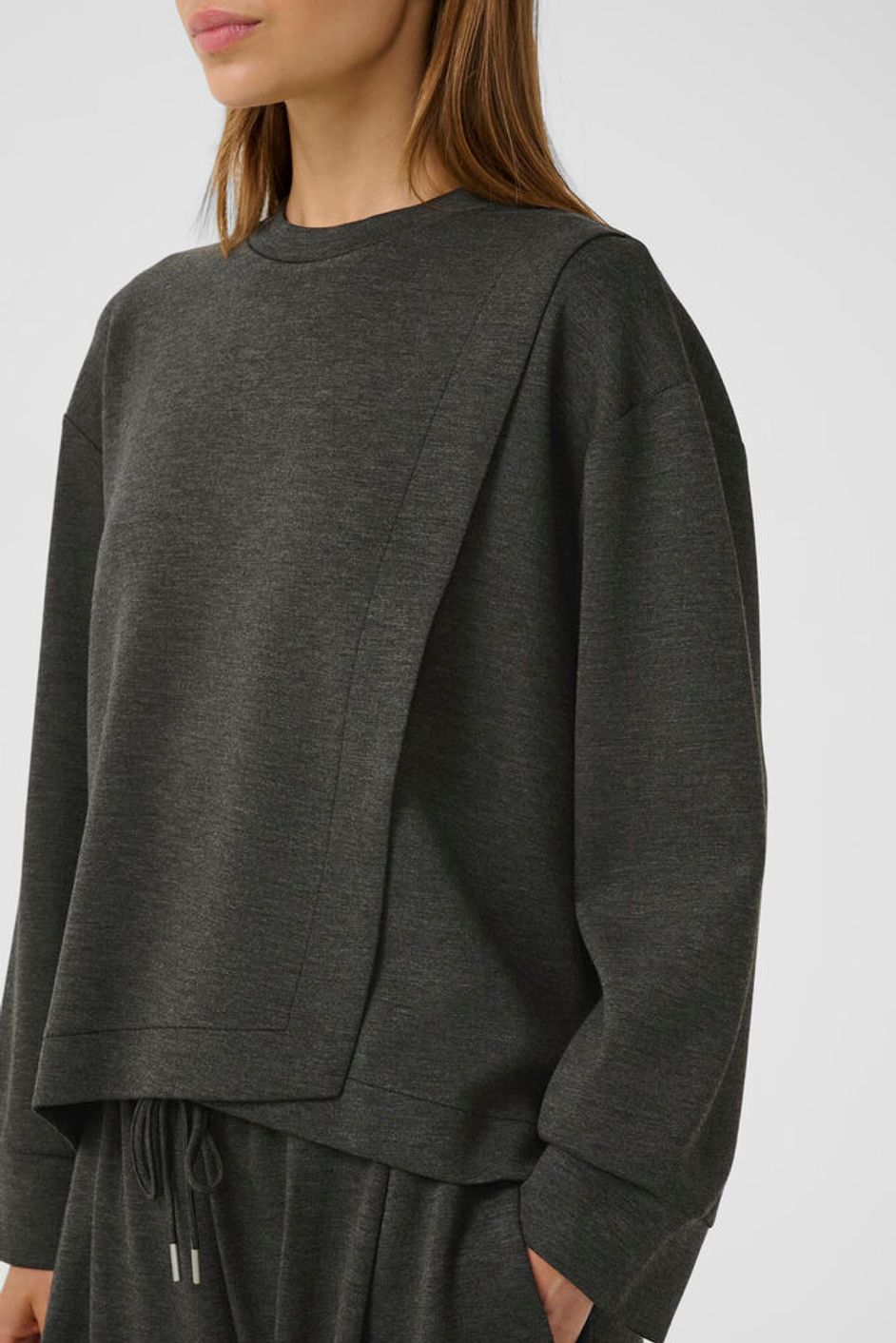 Gida melange vincent sweatshirt Dark grey melange
