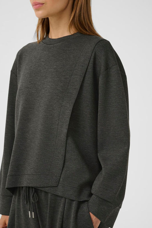 Gida melange vincent sweatshirt Dark grey melange
