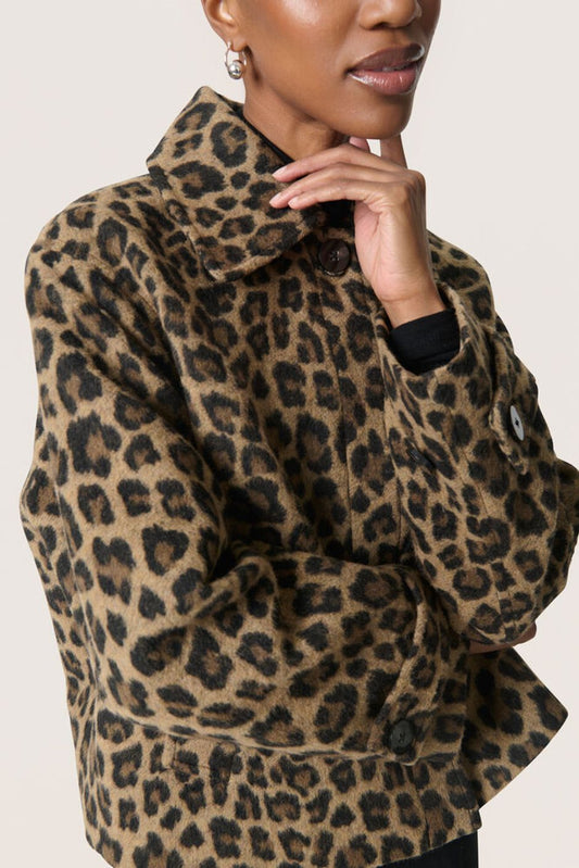 Leony Akeleje jacket Leopard jaquard