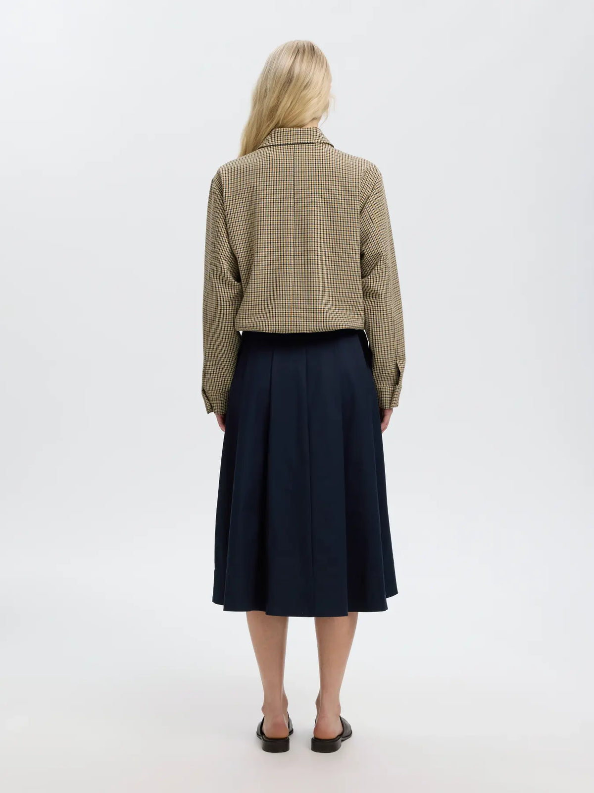 Elara relaxed bomber jacket Monks robe/ checks