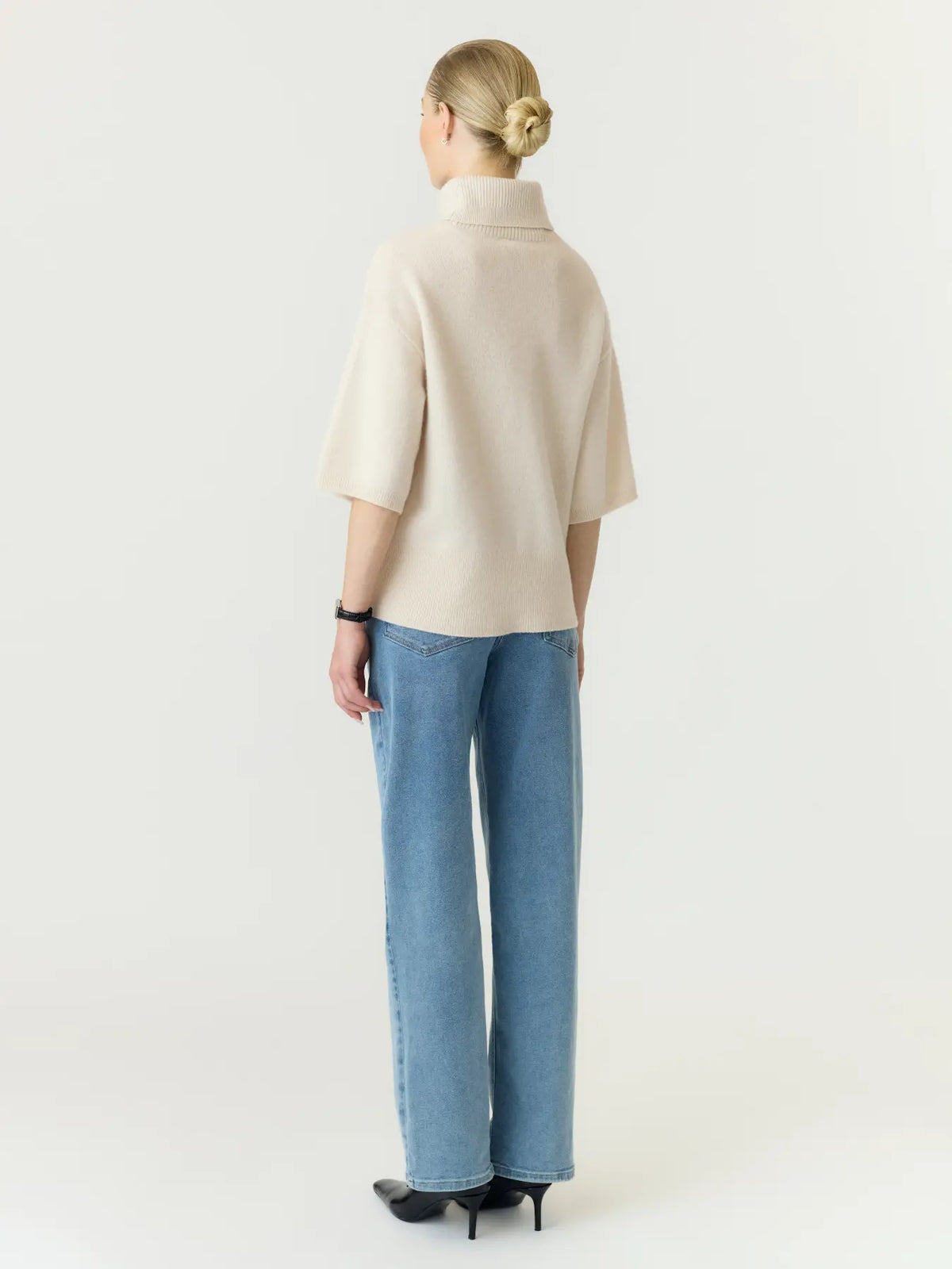 Emila 2/4 wool knit pullover Sandshell