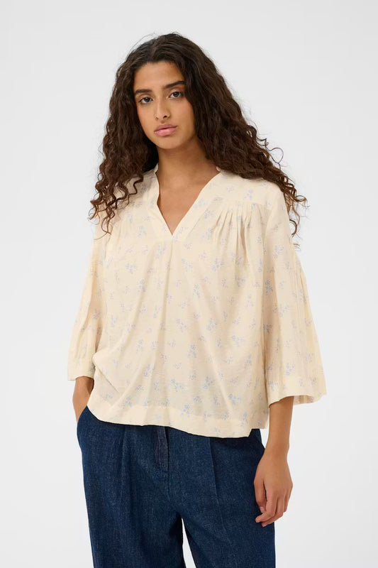 Eneya printed blouse Parchment ditsy