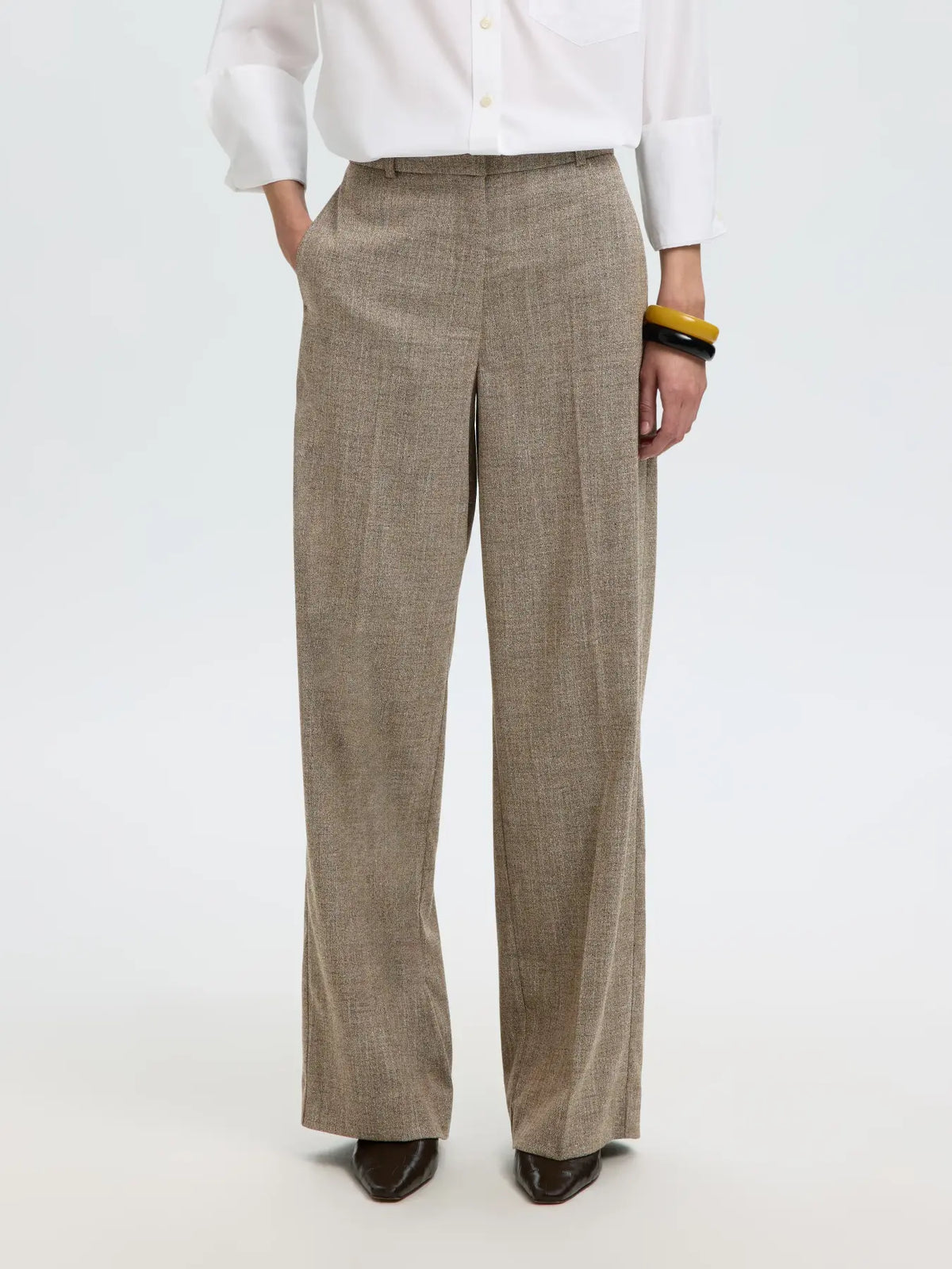Wide Ezma mw pants Chocolate chip