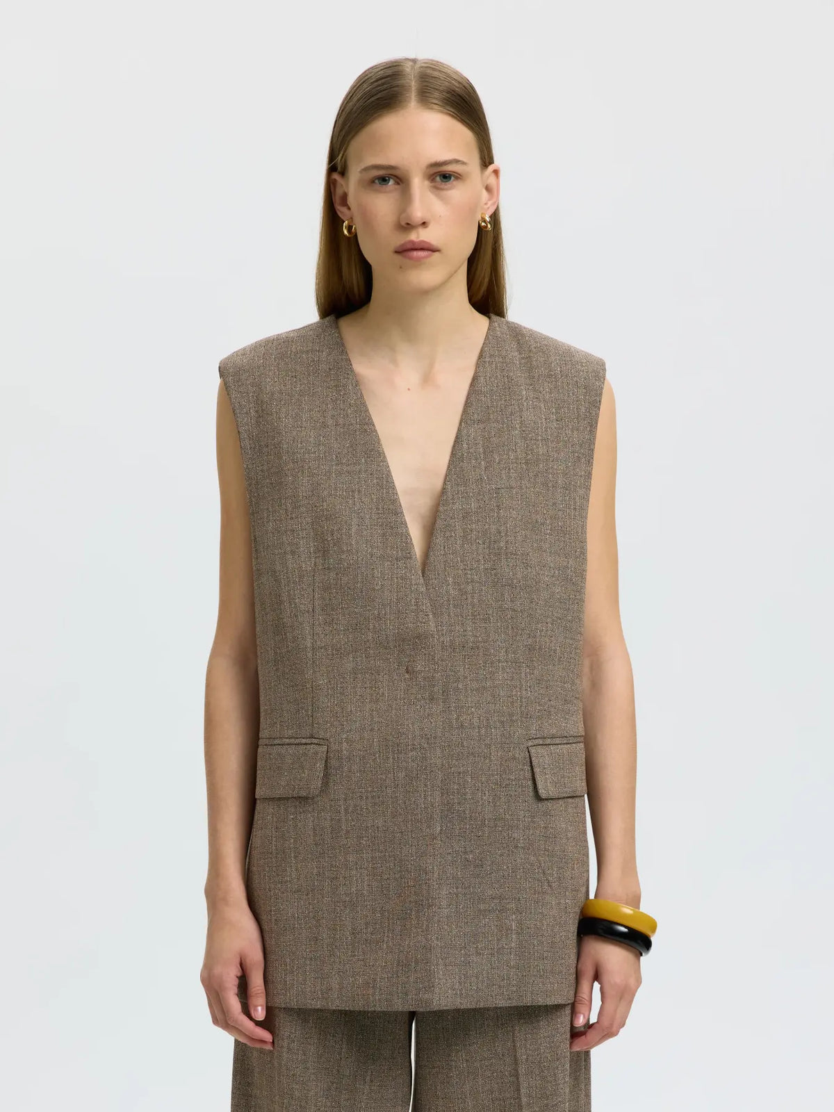 Relaxed Ezma vest Chocolate chip