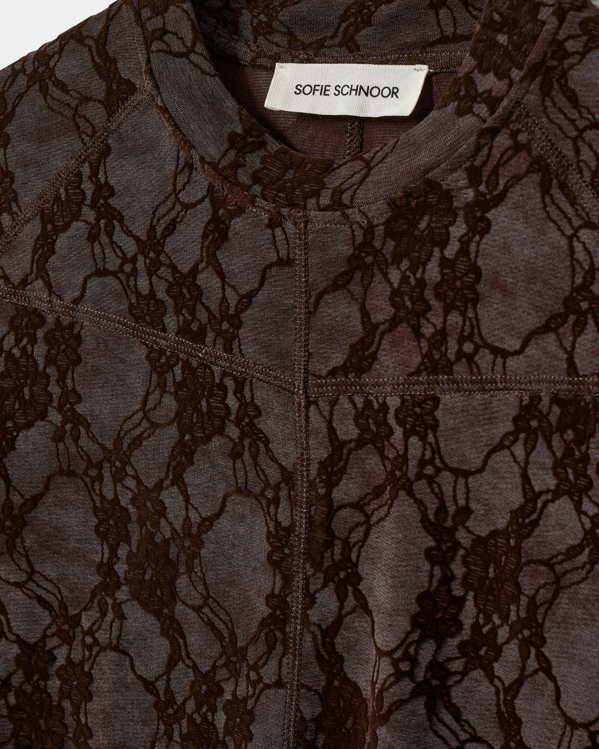 Fae Lace Top Dark plum