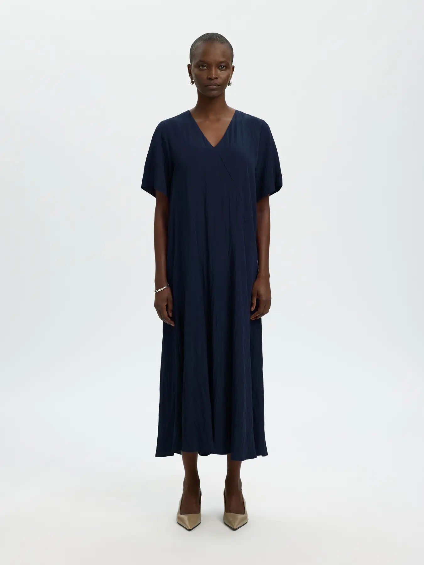 Fiona regular 2/4 ankle dress Dark sapphire