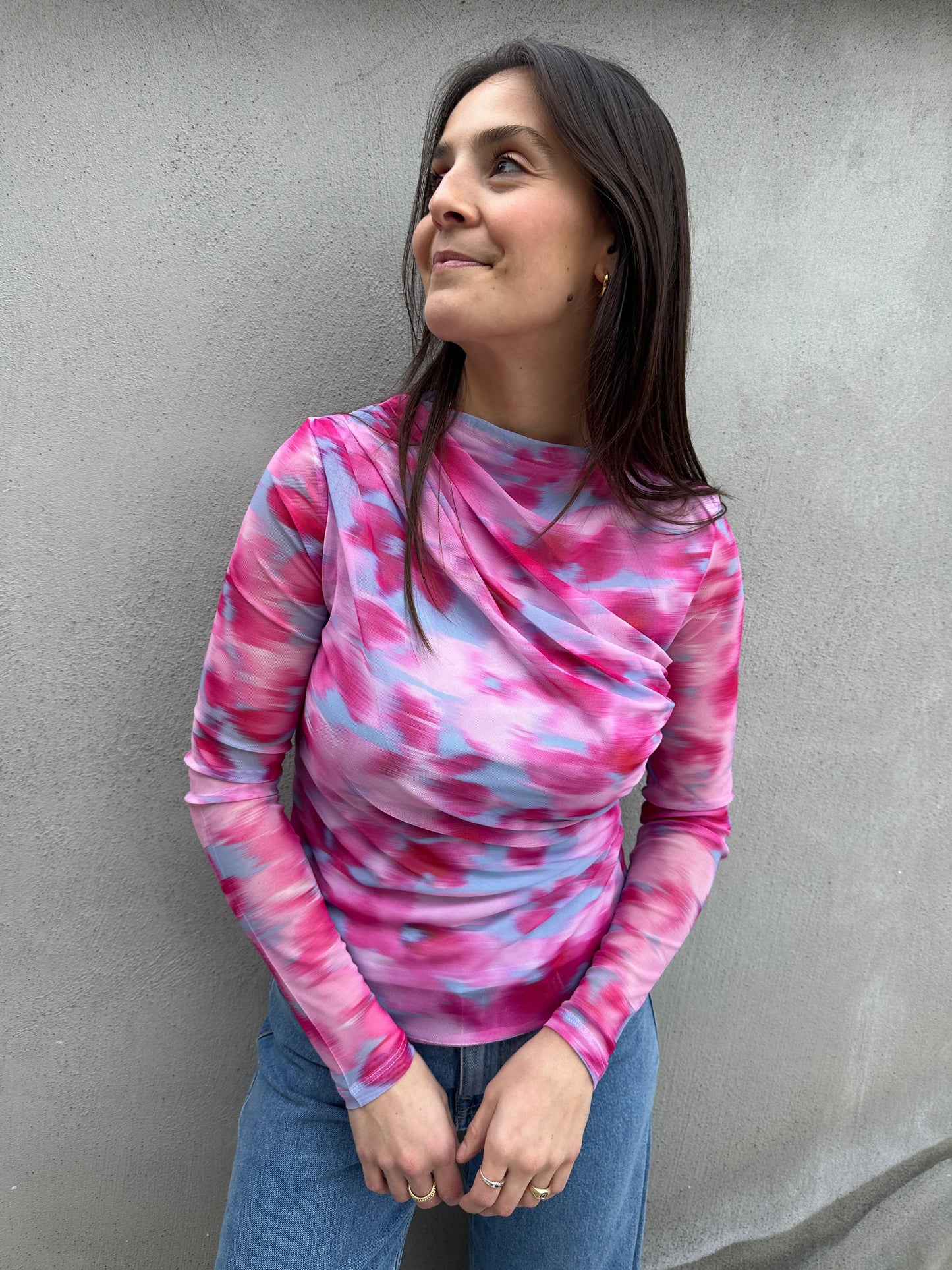 Flori top Pink/ skyway