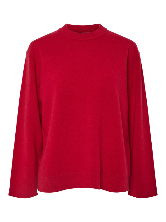Emilie o-neck knit pullover Jester red