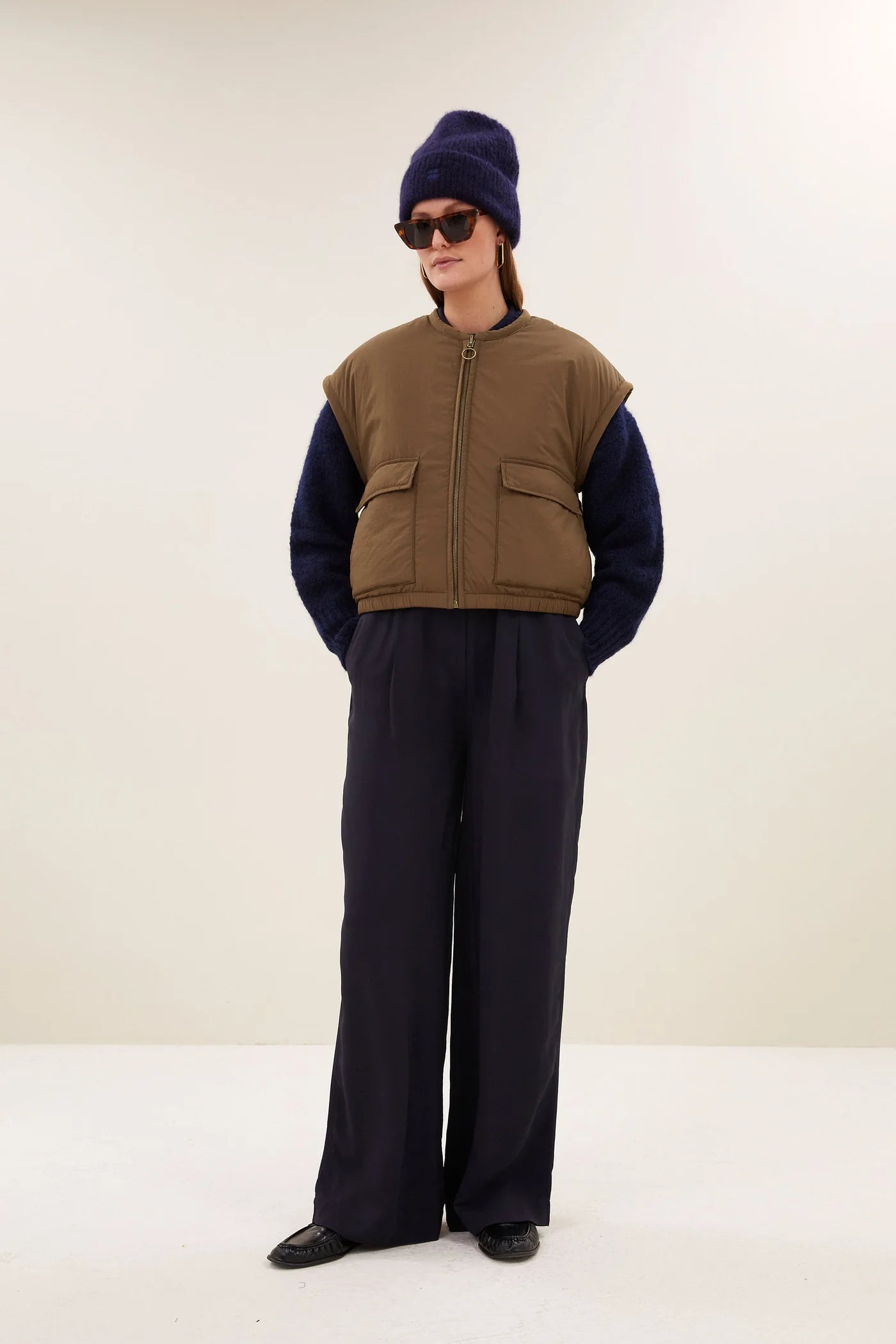 Gio Sleeveless Jacket Hazel