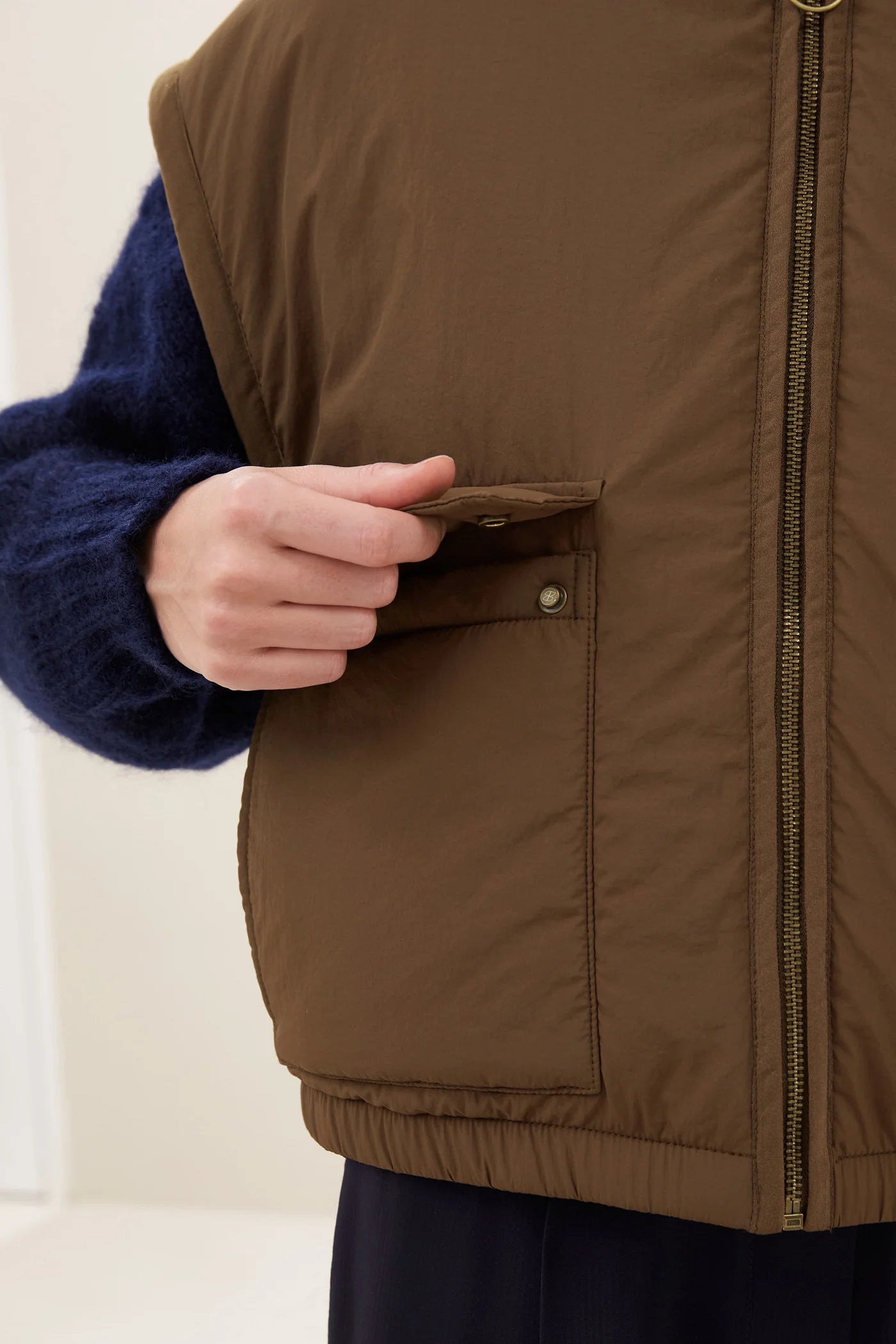 Gio Sleeveless Jacket Hazel