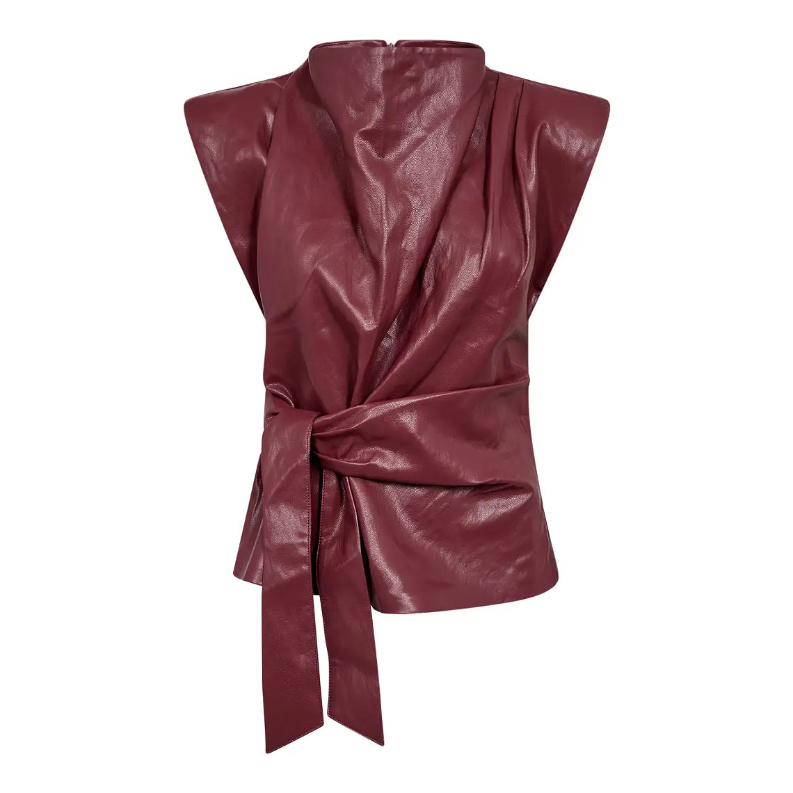 Gitt pleat top Berry red
