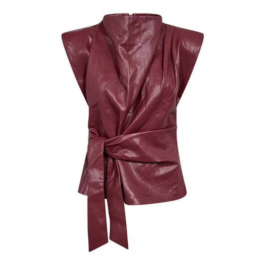 Gitt pleat top Berry red