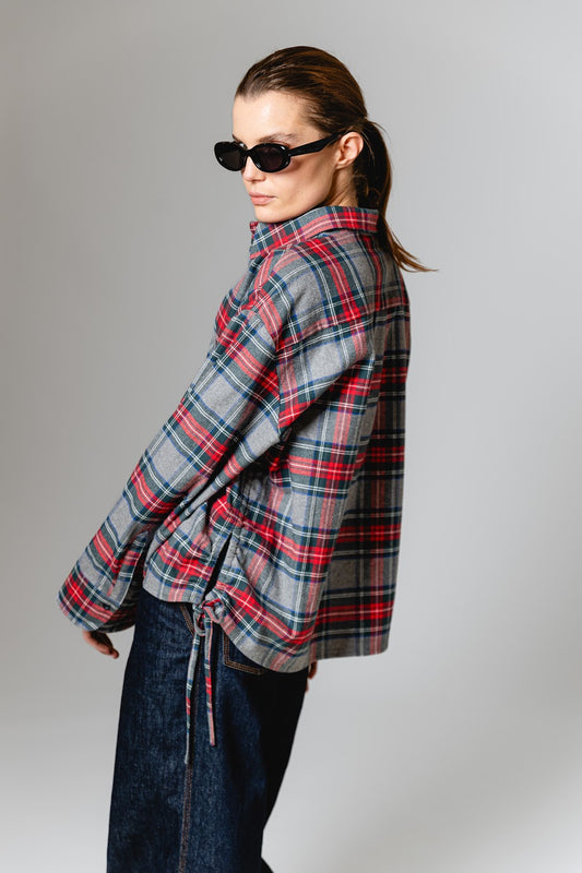 Beatriz blouse Check red