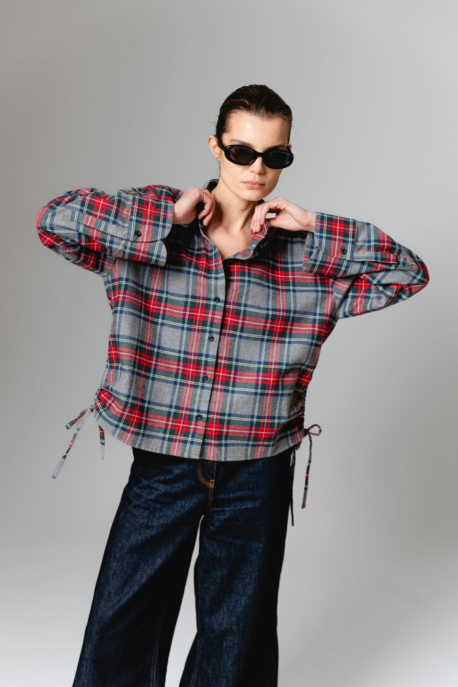 Beatriz blouse Check red